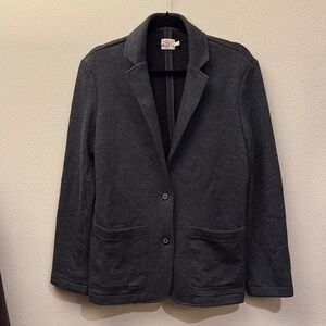 Faherty soft charcoal gray Blazer